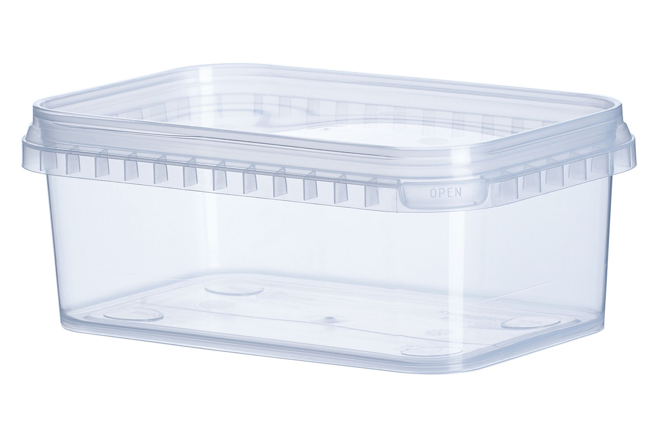 Пластиковый пищевой контейнер прямоугольный с крышкой 500 мл: продажа .