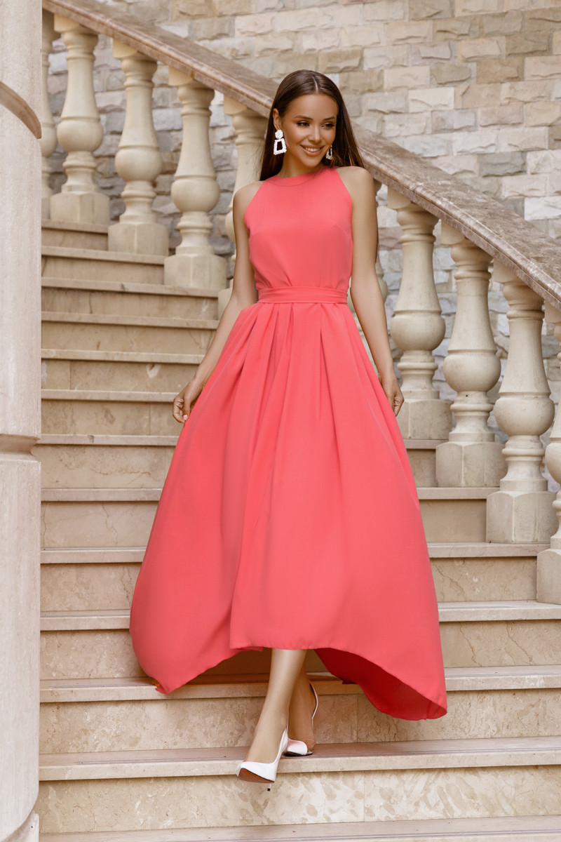 Женское платье(цвет Коралловый)  1159-6 S,M,L,XL