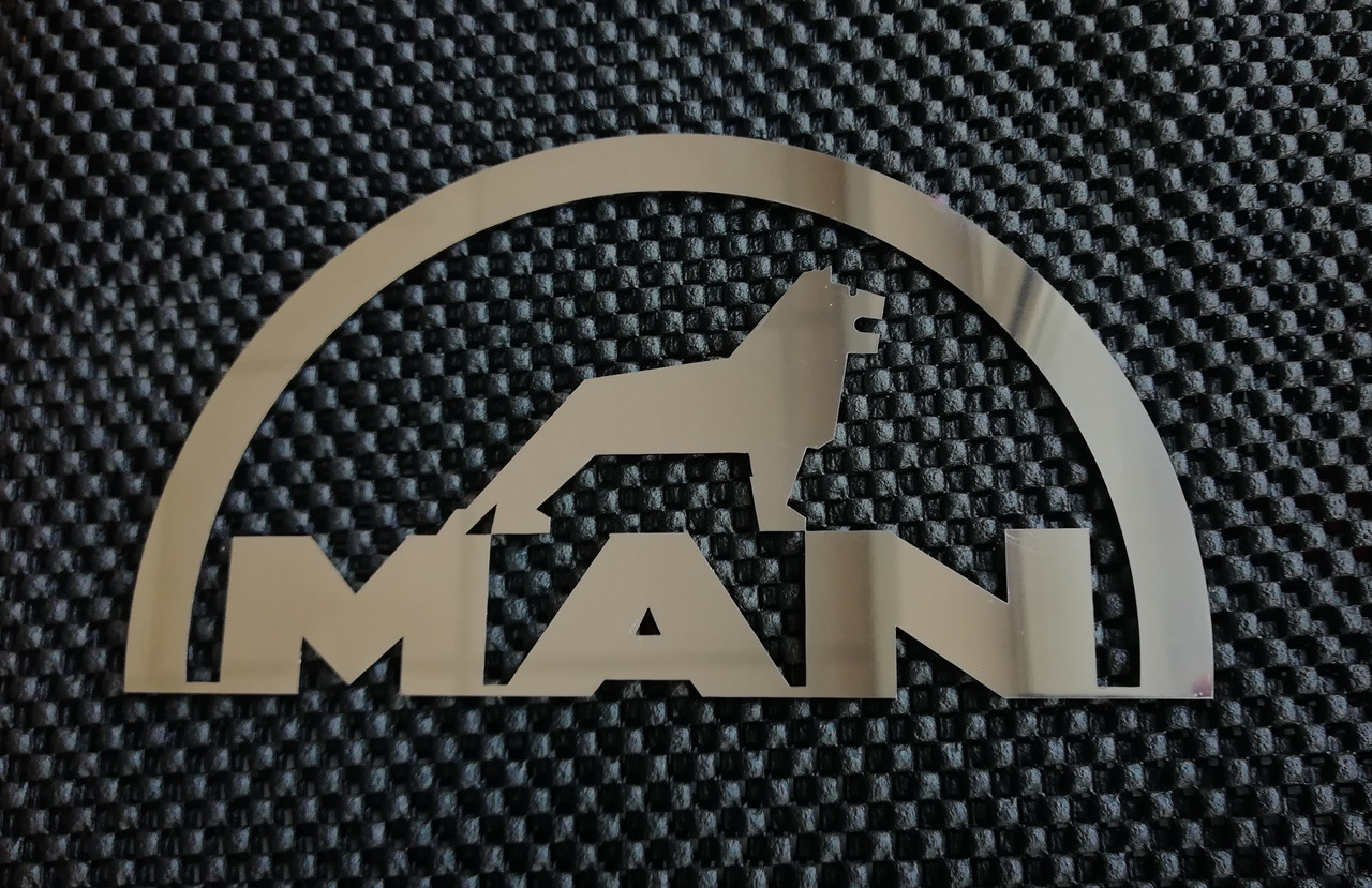 Логотип MAN из нержавеющей стали, 176 мм х 98 мм