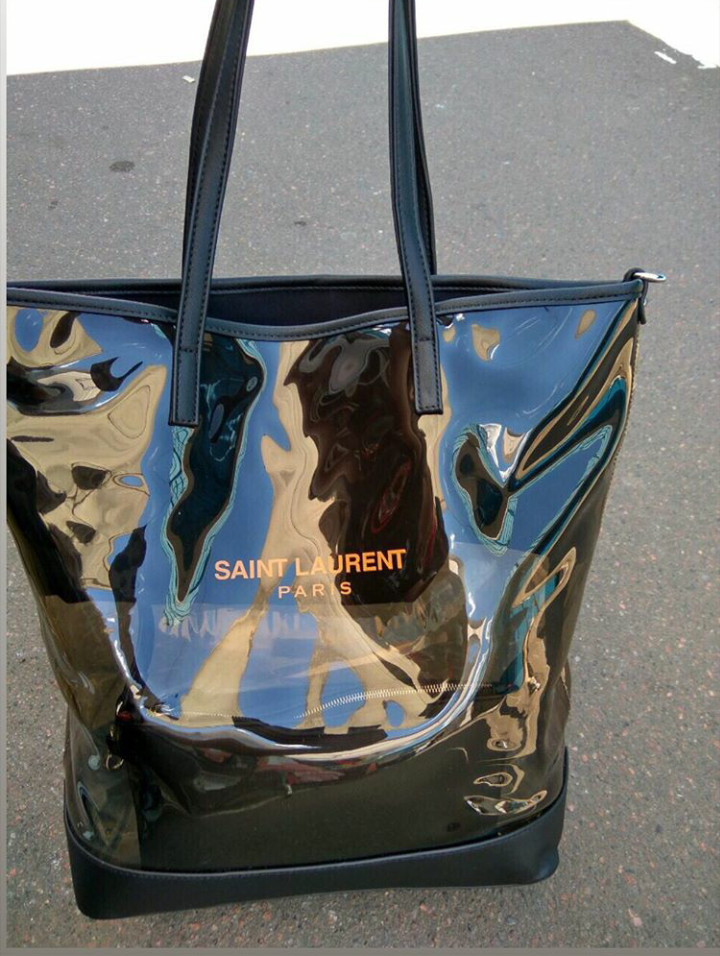 

Сумка Yves Saint Laurent Shopper Ив Сен Лоран шоппер силиконовая в расцветках, пляжная сумка, сумка на пляж, Черный