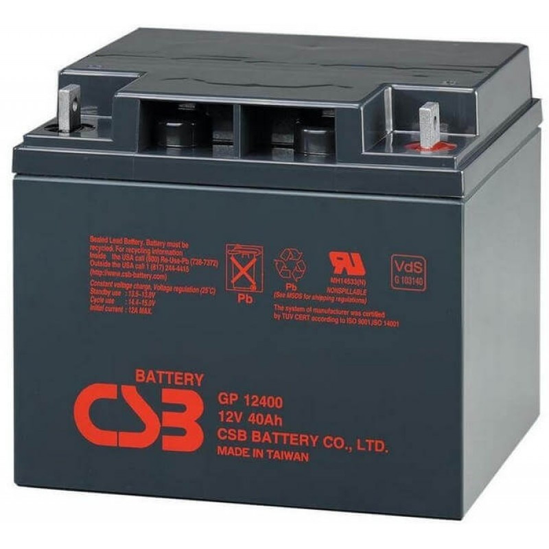 

Аккумуляторная батарея CSB GP12400, 12V 40Ah