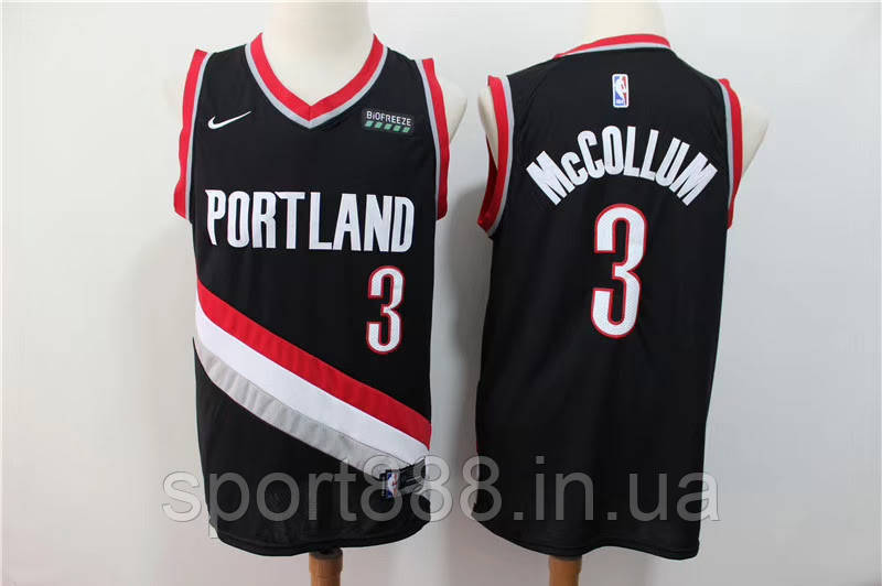 

Вышивка черная майка Nike McCollum №3 Portland Trail Blazers команда