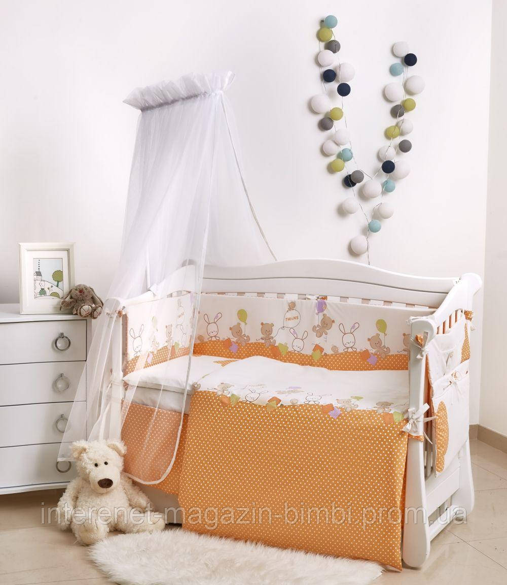 

Постель Twins Comfort New С-121 7ел Горошки оранж, Оранжевый