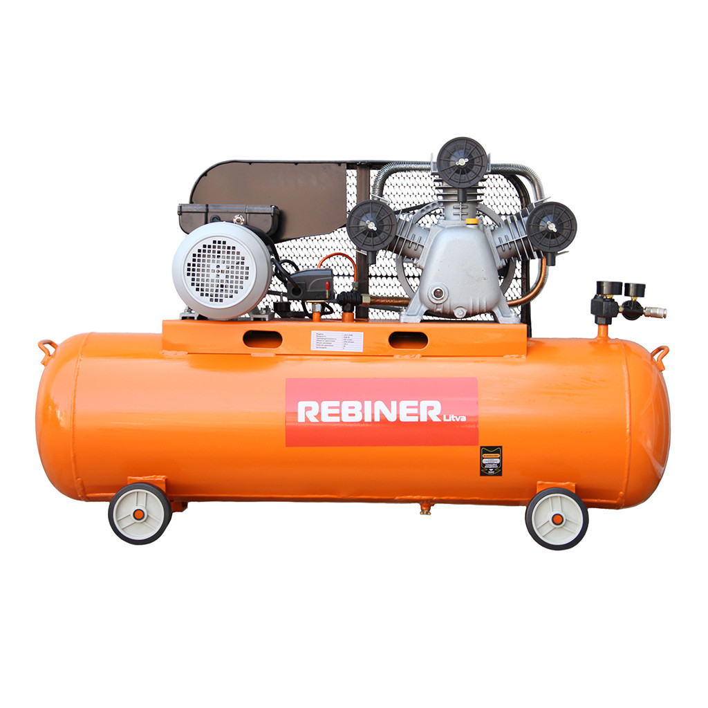 Компрессор трехцилиндровый Rebiner 120 л (4.5 кВт, 620 л/хв, 380 В)
