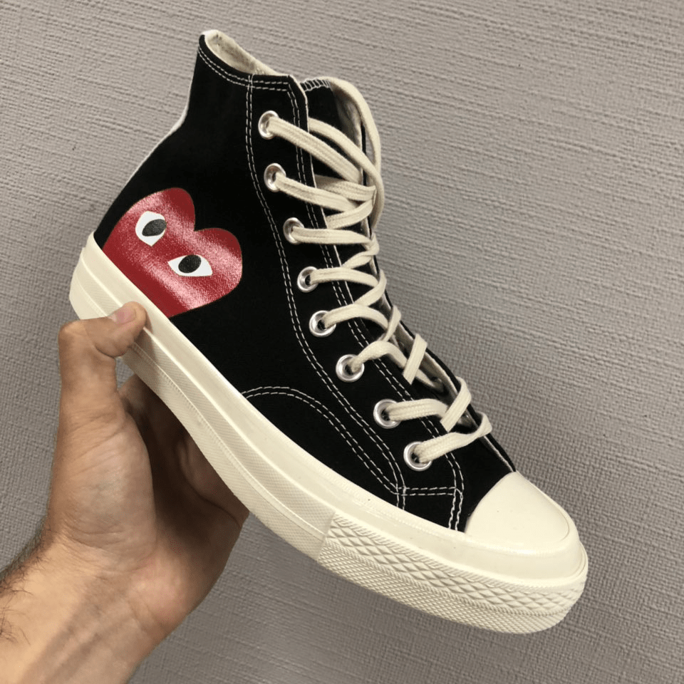 converse comme des garcons black high