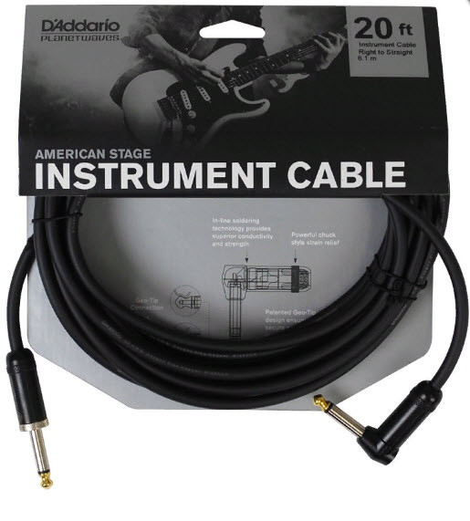 

PLANET WAVES PW-AMSGRA-20 American Stage, Right to Straight 20ft Инструментальный кабель American Stage