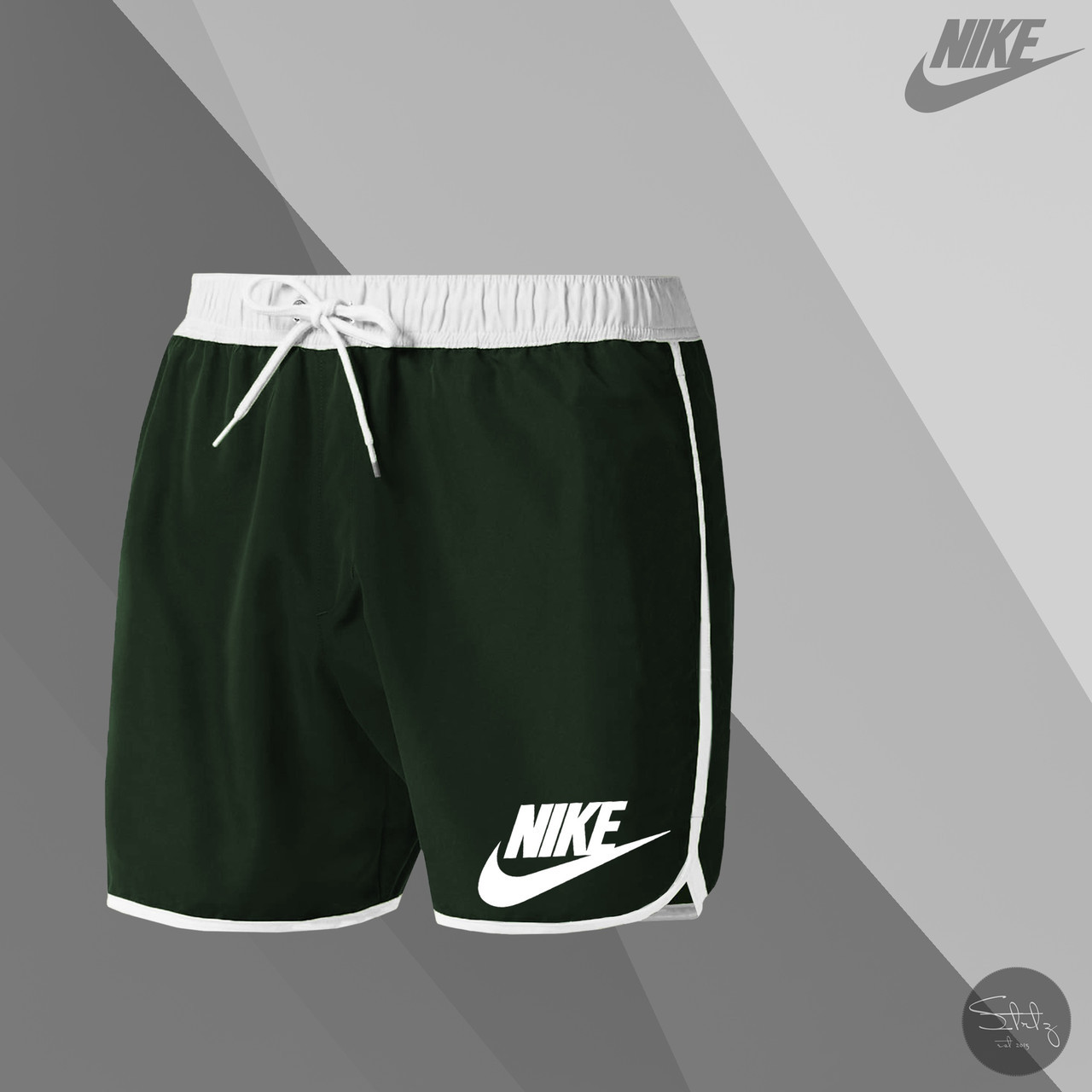 

Шорты плавательные мужские летние стильные Nike, цвет зеленый, Зелёный