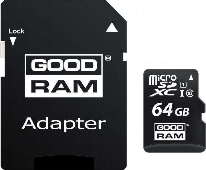 

Карта памяти Goodram microSDXC 64GB UHS-I class 10 + adapter