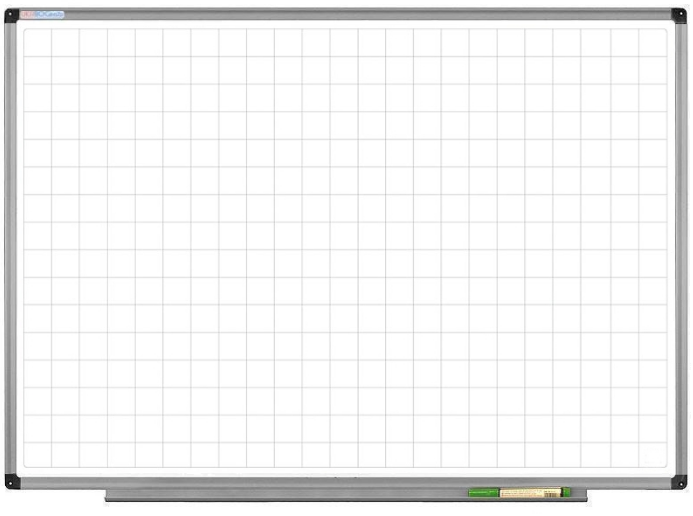 

Доска магнитно-маркерная в клетку 60х90 см в алюминиевой раме UkrBoards. Магнитно маркерна дошка