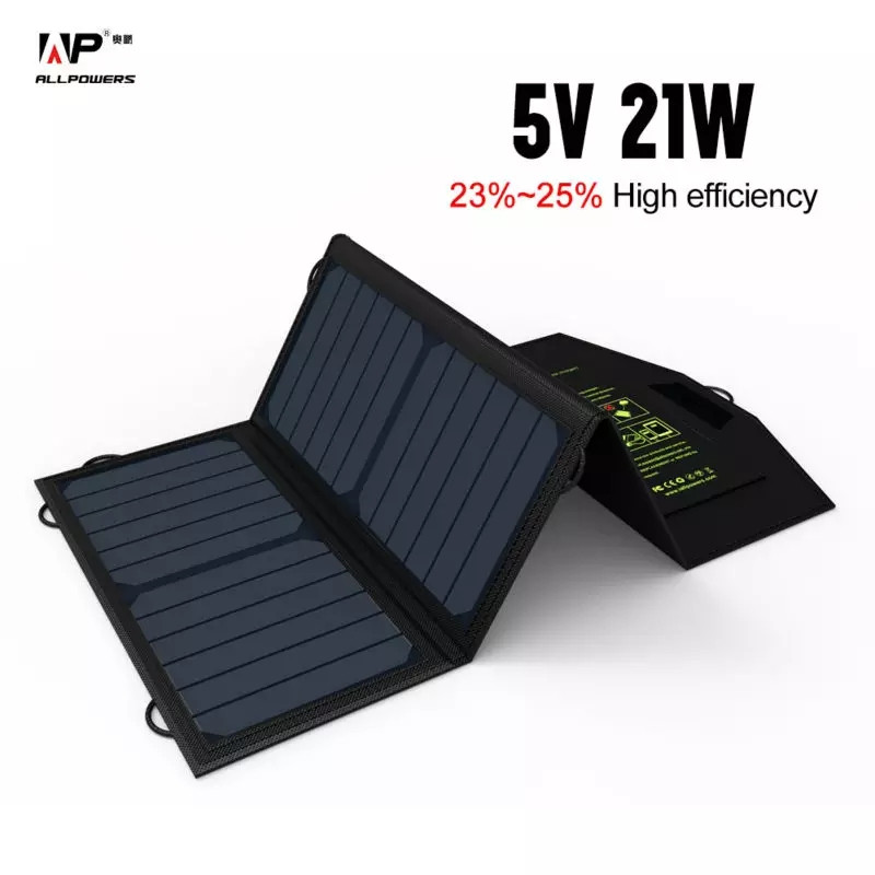 Зарядное устройство на солнечных панелях Allpowers AP-SP 5V21W для телефона 2 USB порта