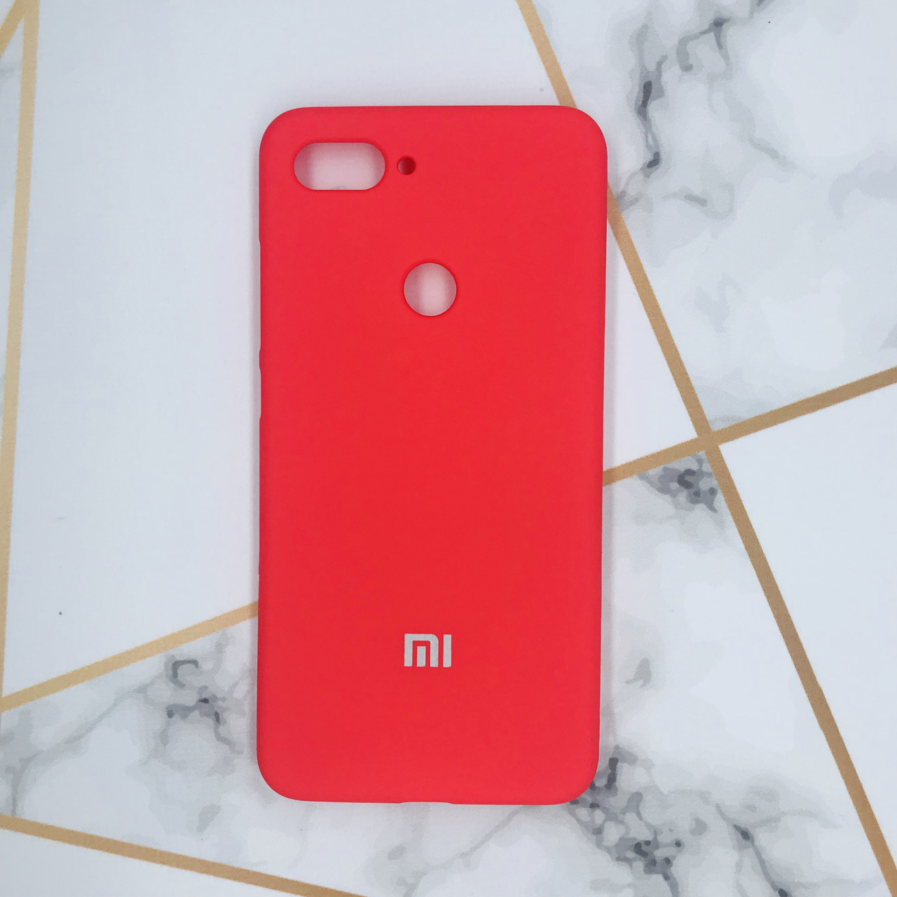 

Силиконовый матовый чехол Silicone Case для Xiaomi Мі 8 lite Красный