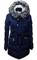 Зимова жіноча куртка. Синя, фото 1