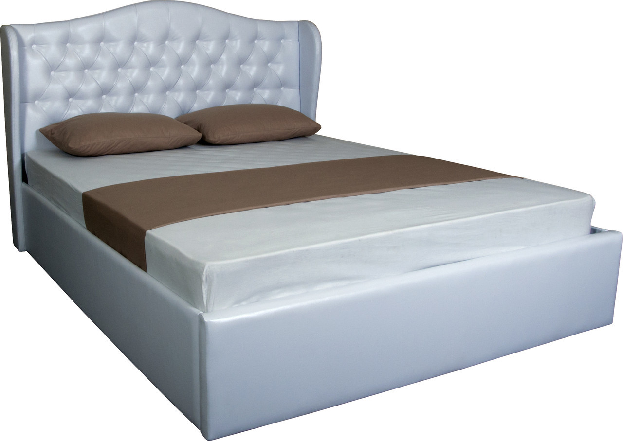 Двуспальная кровать с механизмом подъема мягкая белая Грация Melbi. Ліжко двоспальне м'яке 190х140, Разные цвета