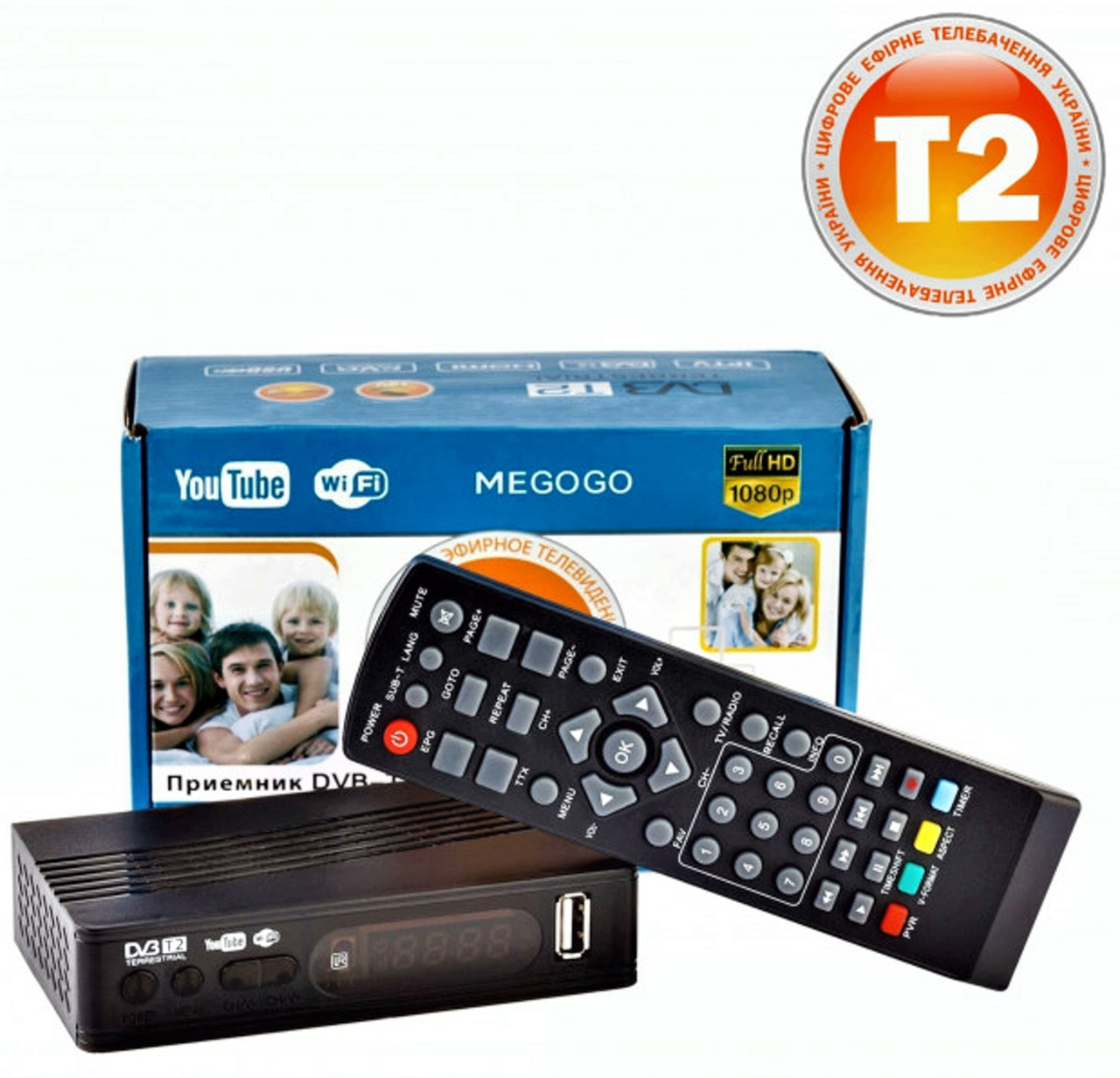 Цифровой ресивер эфирный DVB-T2 MEGOGO ТВ-ресивер Цифровой тюнер 