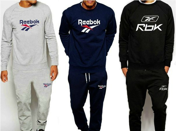 

Спортивный мужской Зимний костюм Reebok (Рибок), Серый