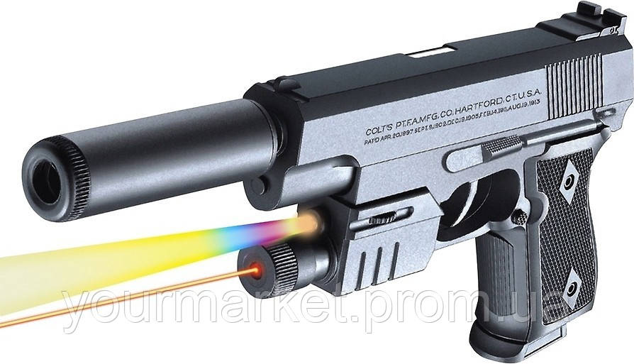 Пистолет пневматический с глушителем с лазером с фонариком RPC (239A)Нет в наличии