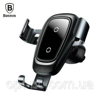 

Холдер Baseus Metal Wireless Charger Gravity Car Mount ORIGINAL （Держатель + беспроводная зарядка）