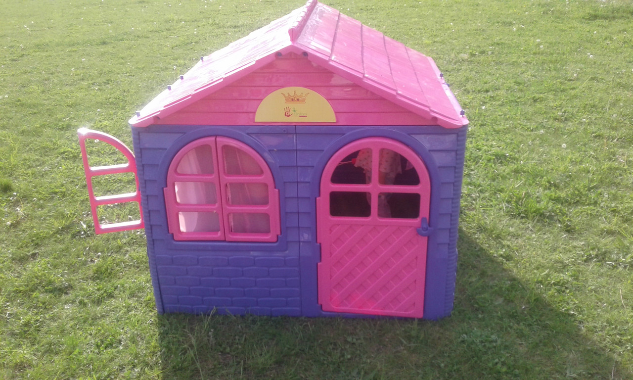 Игровой домик для детей от 1 года фиолетово розовый крышей для девочекНет в наличии