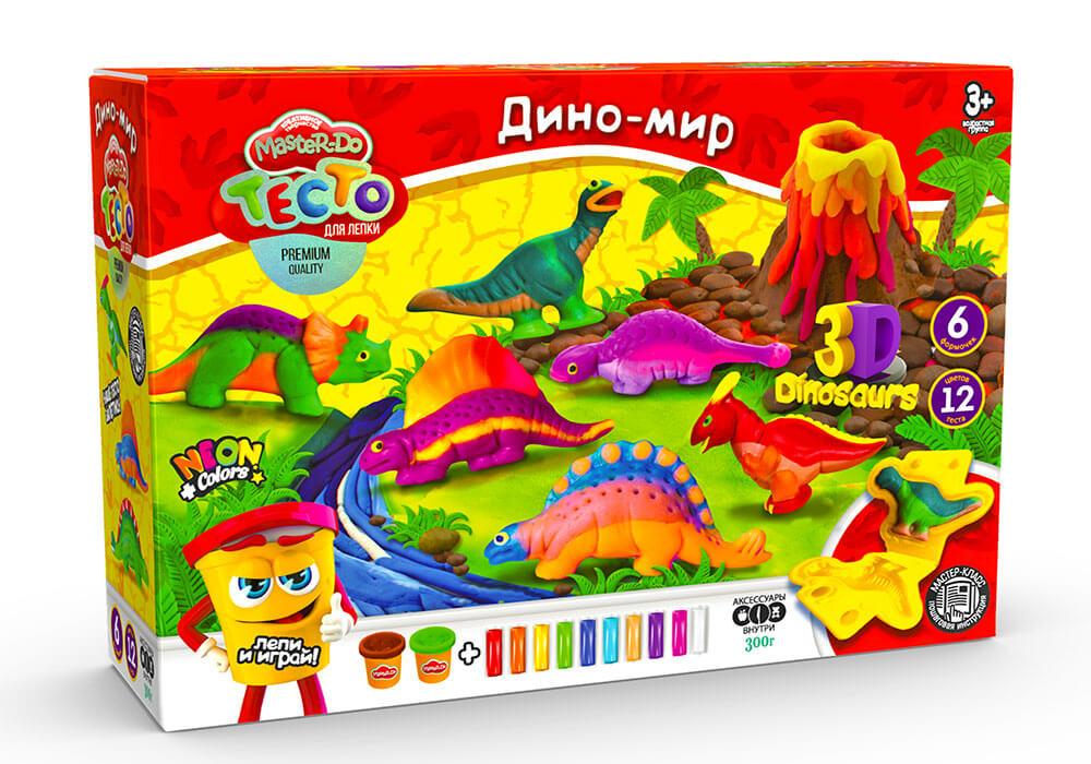 

Цветное тесто для лепки Danko Toys Тесто «Дино-мир» динозавры