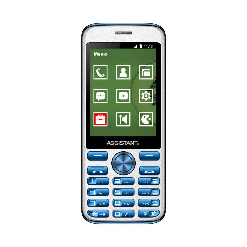 

Мобильный телефон Assistant AS-204 Dual Sim Blue, 2.8 (320х240) TN / клавиатурный моноблок / ОЗУ 32 МБ / 32 МБ