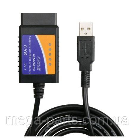 Диагностический шнур-сканер, OBD ELM327 USB 1.5v OBDII обд 2 сканер адаптер юсб
