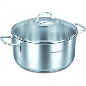 

Кастрюля с крышкой Korkmaz PERLA 14х7 см, 1л, Серый