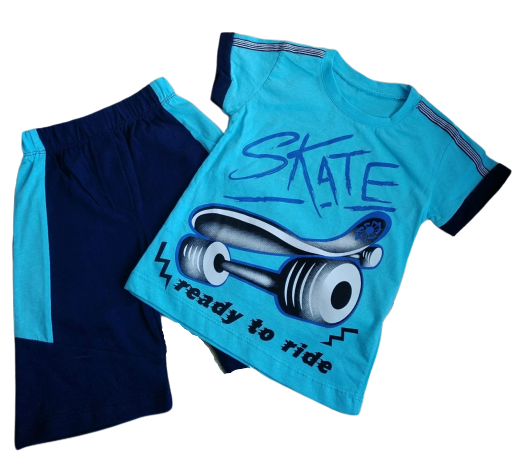 Летний комплект на мальчика Скейт (шорты и футболка)