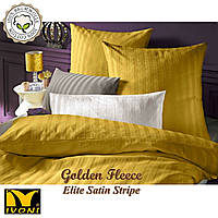 Комплект 2-спальный с Евро-простынёй Коллекции "Elite Satin Stripe 8х8 mm Golden Fleece". Страйп-Сатин