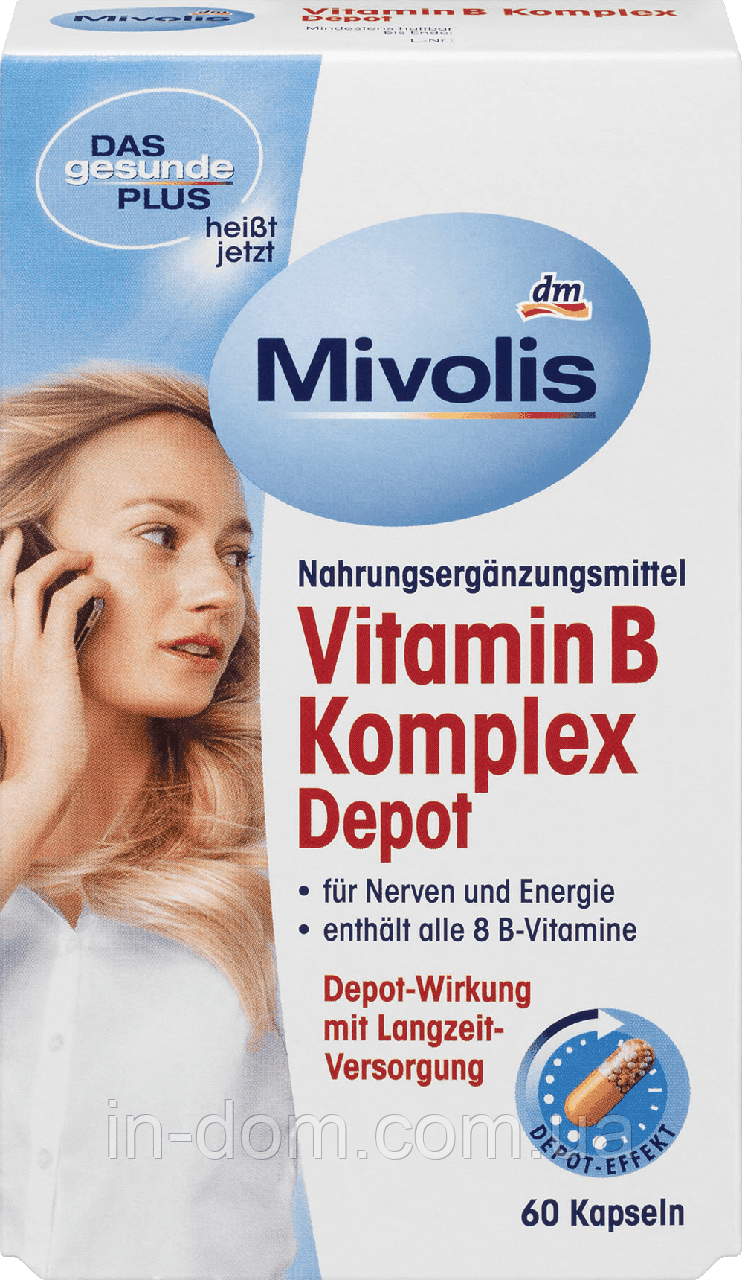 Mivolis Vitamin B Komplex Depot-Kapseln Комплекс вітамінів групи В 60 шт