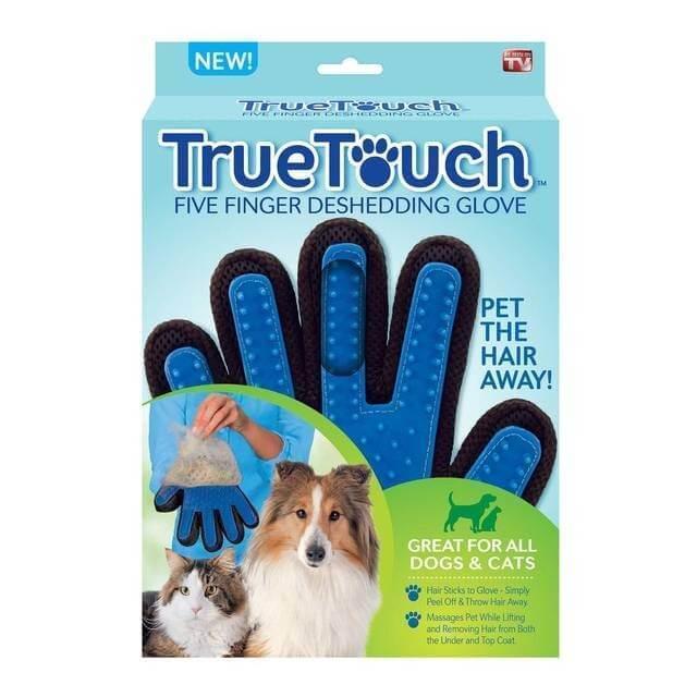 

Перчатка для вычесывания шерсти кошек и собак True Touch (Тру Тач)