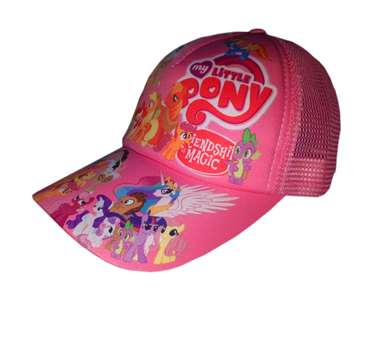 Детская летняя кепка Пони с сеточкой, цвет розовый, бейсболка Little P