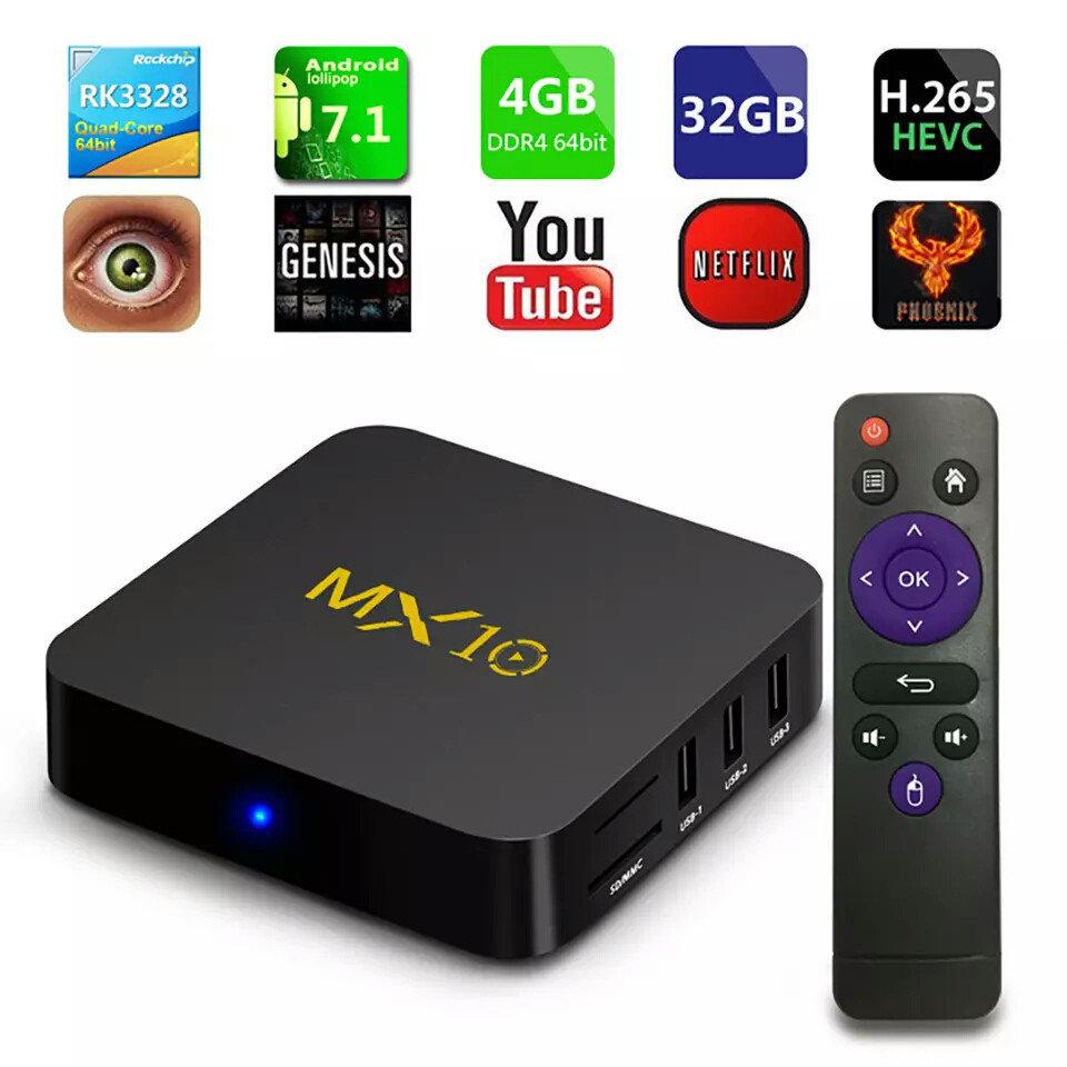 

TV Box Smart TV MX10, памяти 4\32 Gb, DDR4 And 8.1, ТВ-приставка