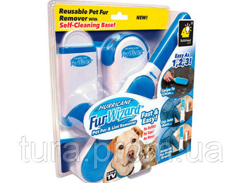 

Самоочищающаяся Щетка От Шерсти Животных Reusable Pet Fur Wizard Remover White