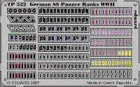Цветные фототравленные знаки отличия немецких танковых войск SS WWII. 1/35 EDUARD TP522