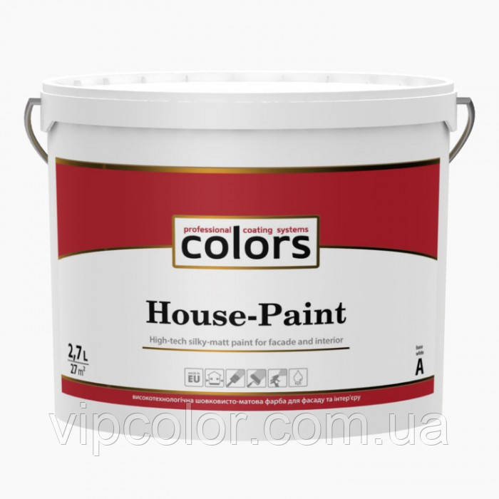 

СOLORS House-Paint полуматовая краска универсальная 9л