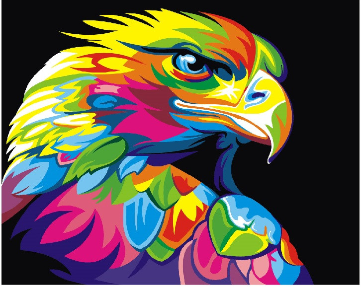 Картина по номерам BrushMe "Радужный орел" 40х50см GEX5329, цена ...