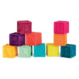 Развивающие силиконовые кубики - ПОСЧИТАЙ-КА! (10 кубиков,  в сумочке,Нет в наличии