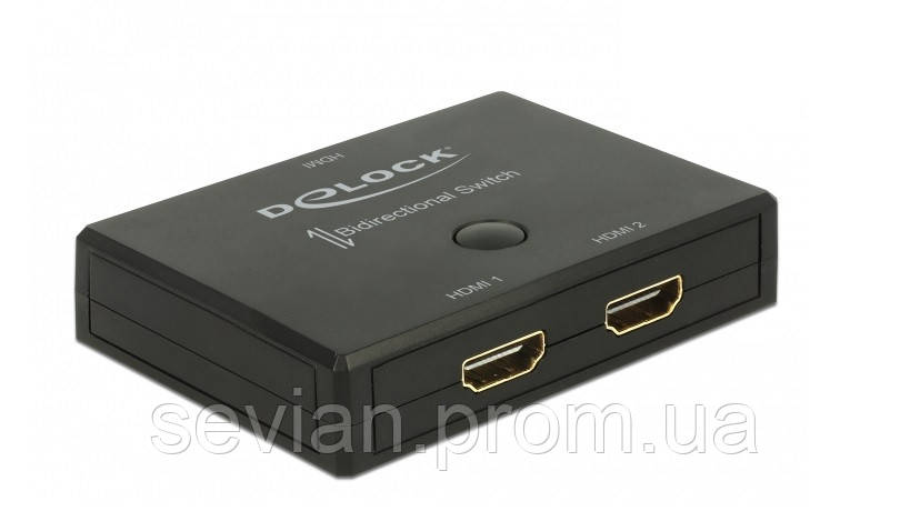 

Перехідник моніторний HDMI 2x1 (Switch) Delock Selector 4K@60Hz Bidirectional Черный(70.01.8749)