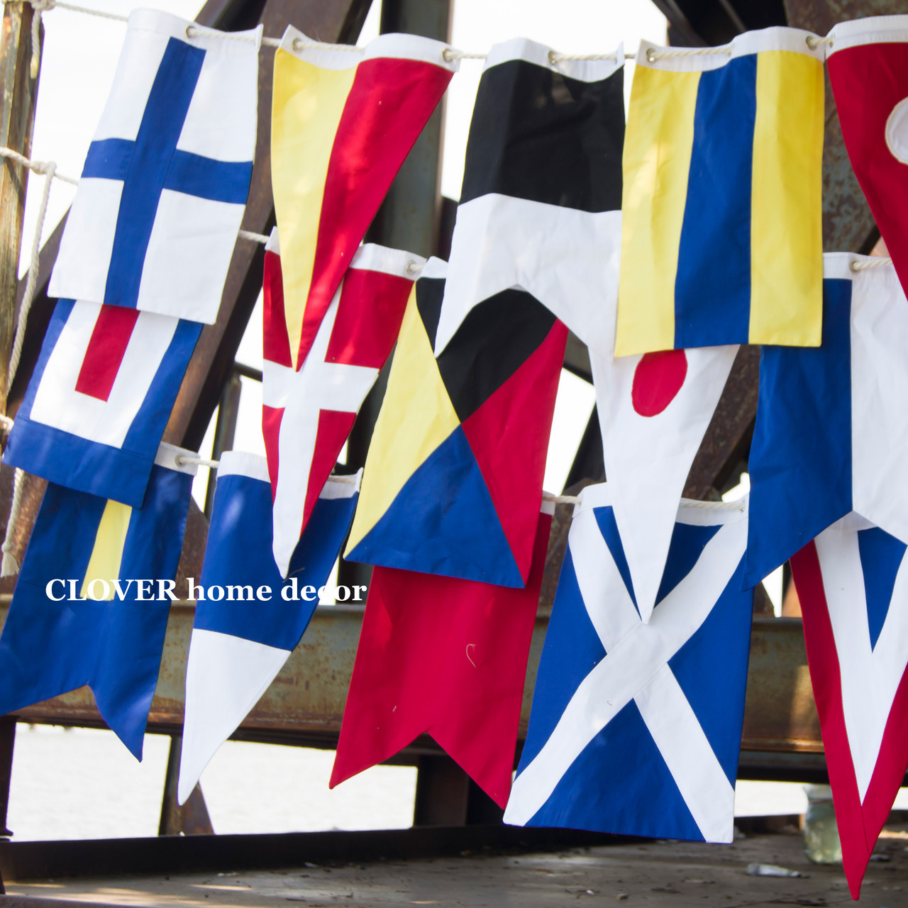 Набор декоративных корабельных сигнальных флагов (10 шт)