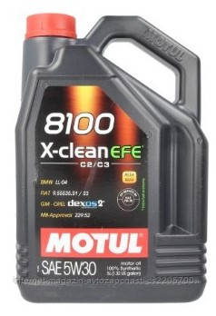 

Масло моторное 5W-30 (5л.) Motul 8100 X-clean EFE 100% синтетическое