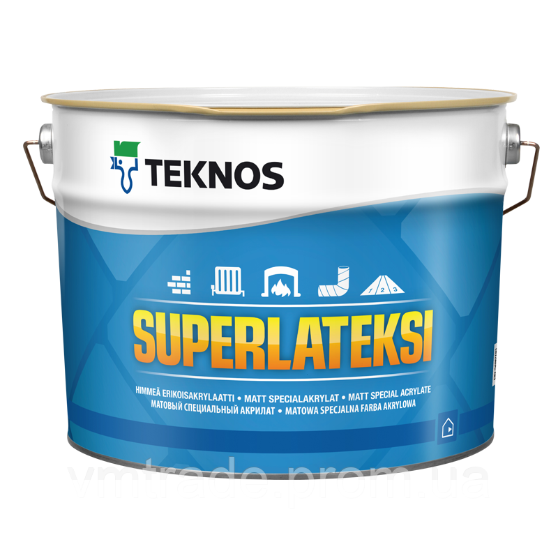 

Краска Текнос Супер латекси (Teknos Superlateksi) 2,7 л Б3