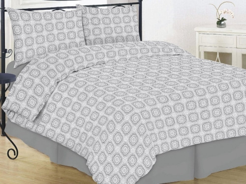 

Комплект постельного белья Ecotton фланель полуторный 150х220 (40-1044 grey)