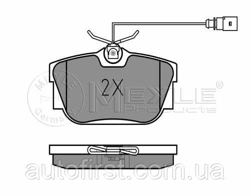 

Meyle 025 234 4616/W Колодки тормозные задние Volkswagen T-4