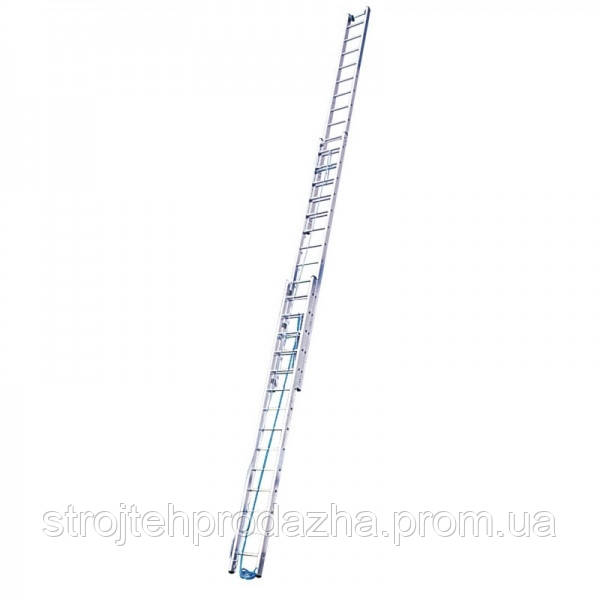 Трехсекционная лестница выдвигаемая тросом KRAUSE Stabilo 3 x 16 ступе