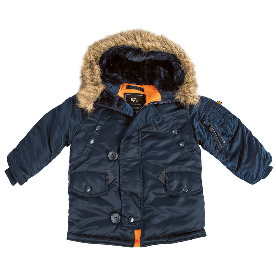 Детская куртка аляска Youth N-3b Parka (синяя)