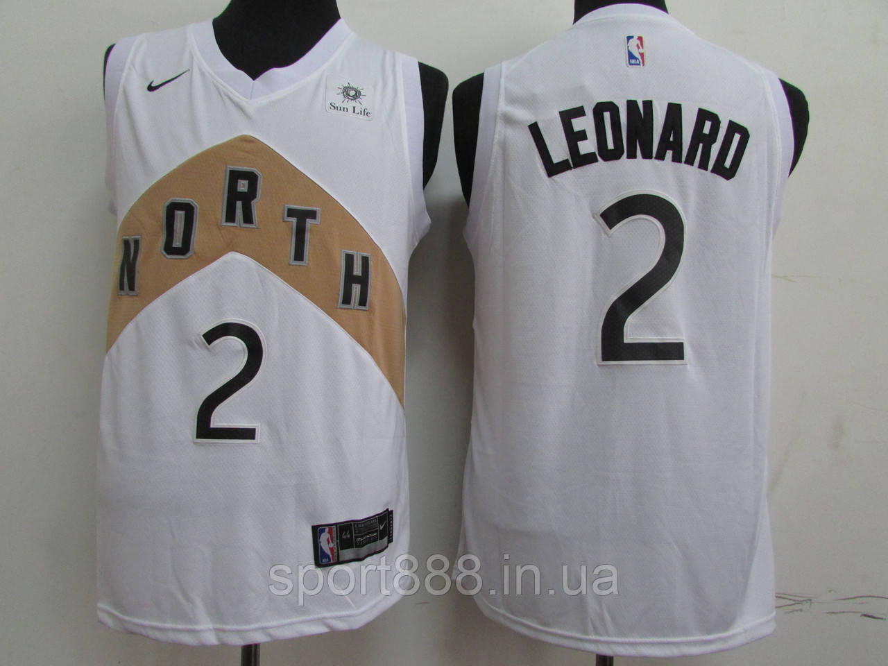 

Белая мужская майка Nike Leonard №2(Ленард) “NORTH” City Edition Jerseys