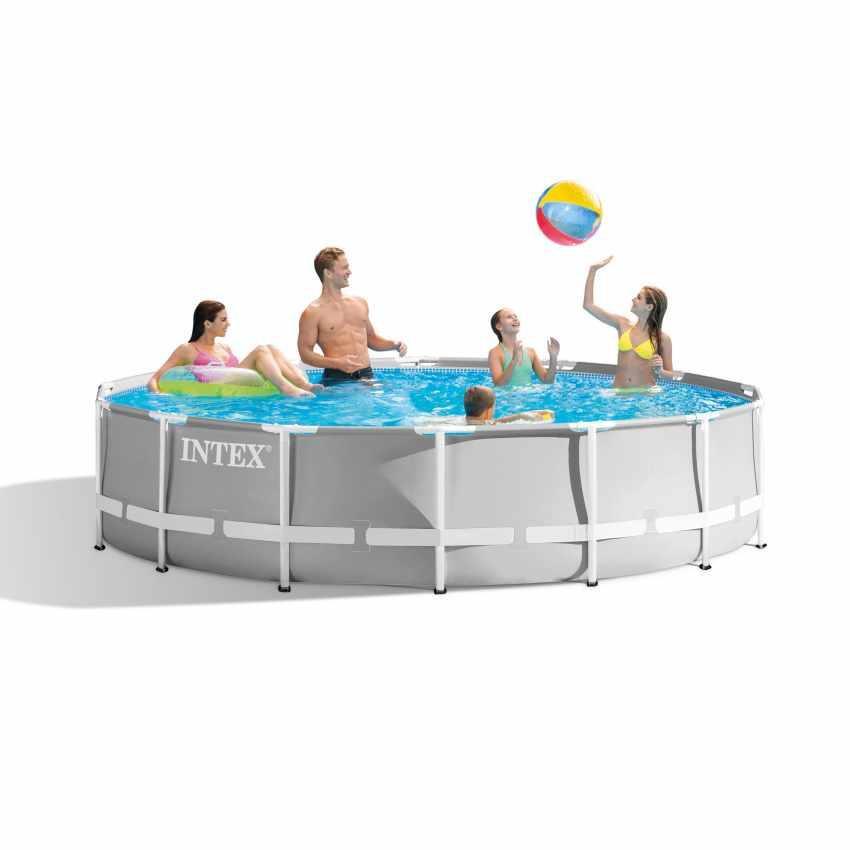Каркасный круглый бассейн Intex 26702 Prism Frame 305х76 см для летнего отдыха