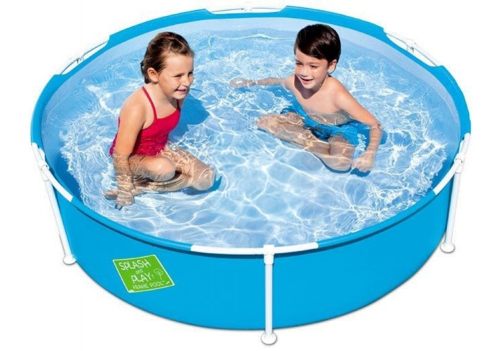 Круглый каркасный бассейн Bestway 56283 детский 152х38 см 580 л синий прочный для купания