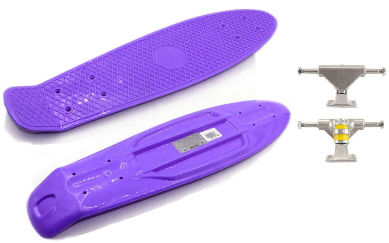 

Дека, Доска для Скейта Пенни Борд Penny Fish Skateboards 01 + подвеска Фиолетовая, Фиолетовый