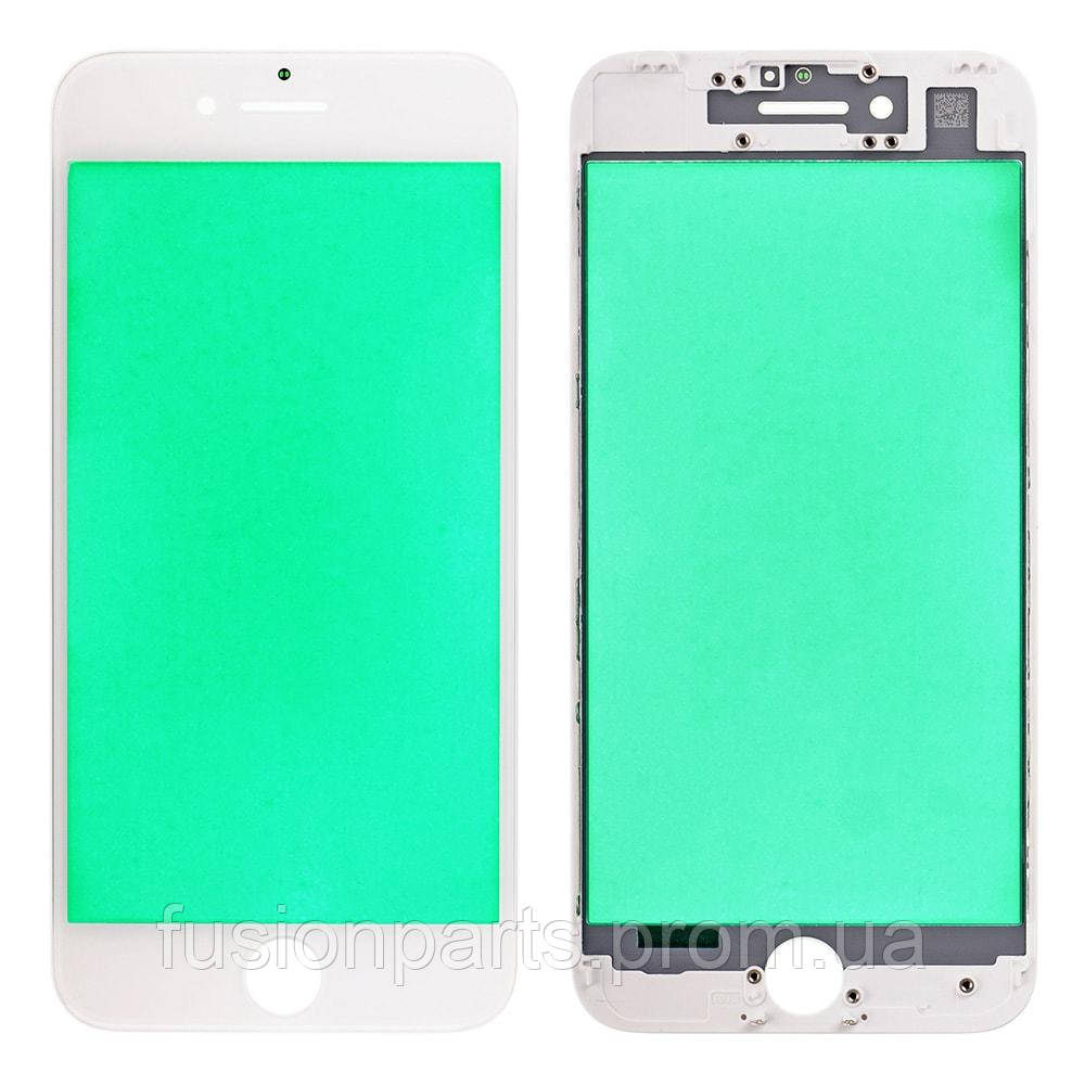 Скло дисплея iPhone 7 (4.7") з рамкою і плівкою OCA (White) Original